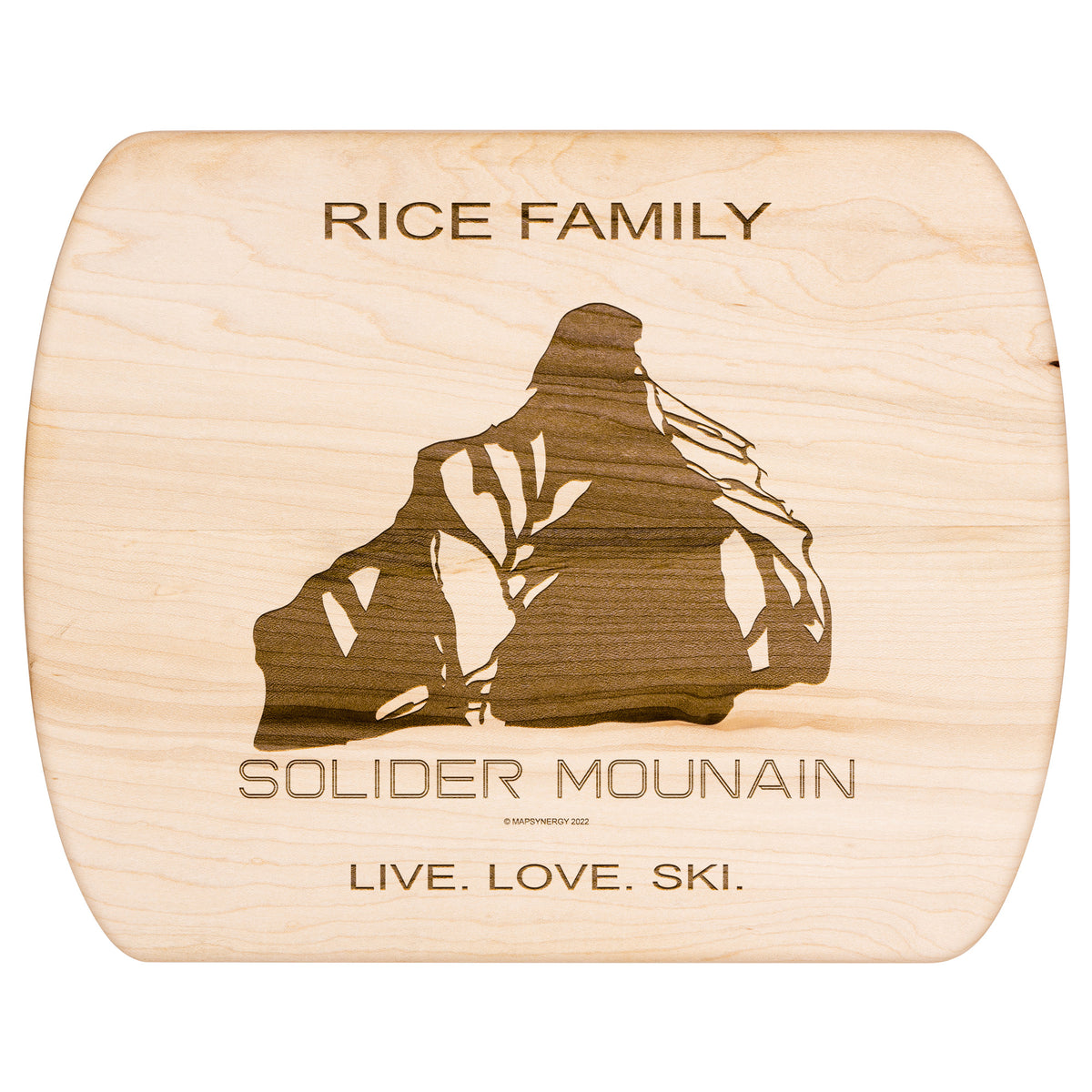 PERSONALIZED Soldier Mountain, Idaho SKI TRAIL MAP CUTTING BOARD