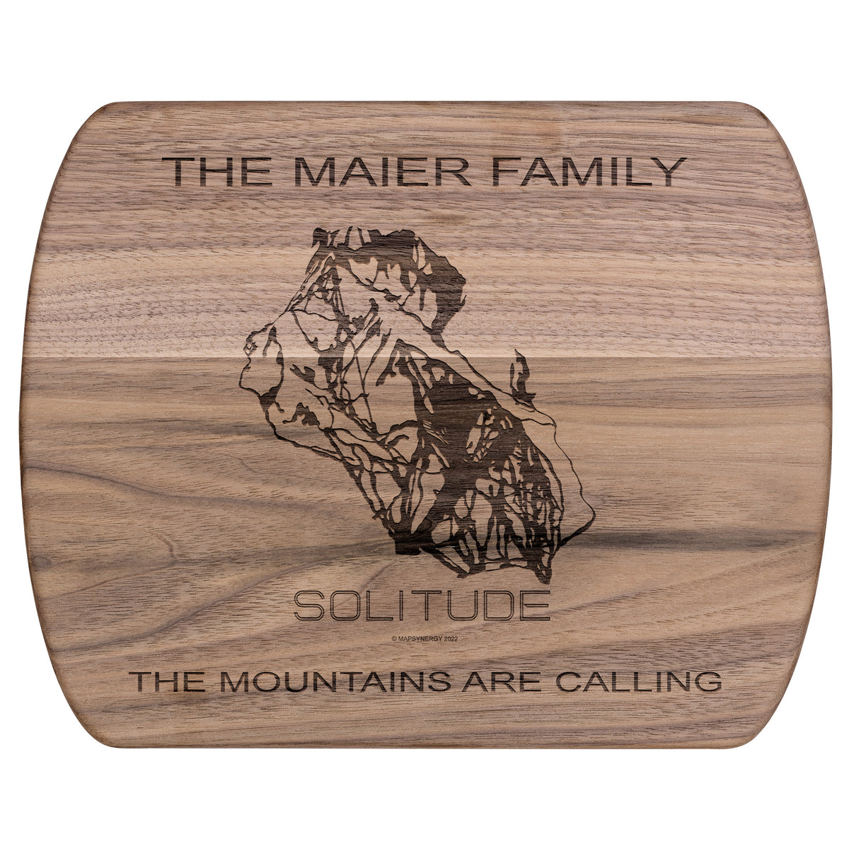 PERSONALIZED Solitude ,Utah SKI TRAIL MAP CUTTING BOARD - Powderaddicts