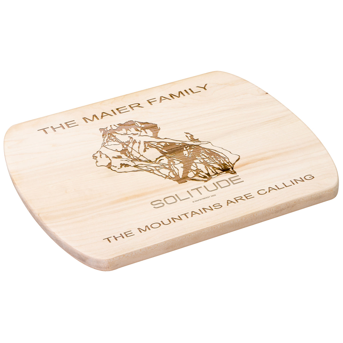 PERSONALIZED Solitude ,Utah SKI TRAIL MAP CUTTING BOARD - Powderaddicts