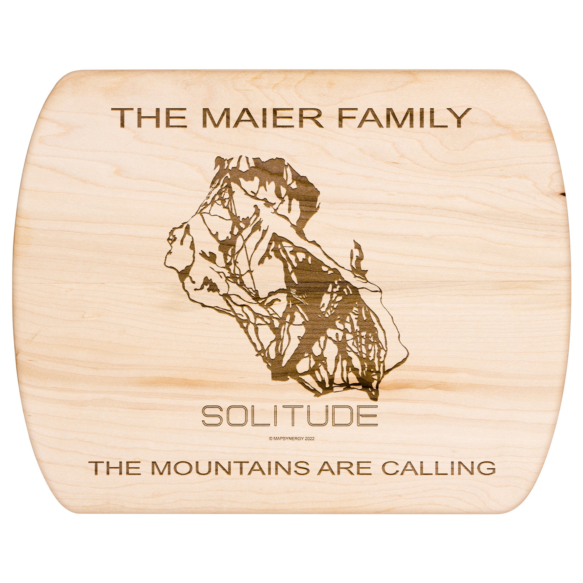 PERSONALIZED Solitude ,Utah SKI TRAIL MAP CUTTING BOARD