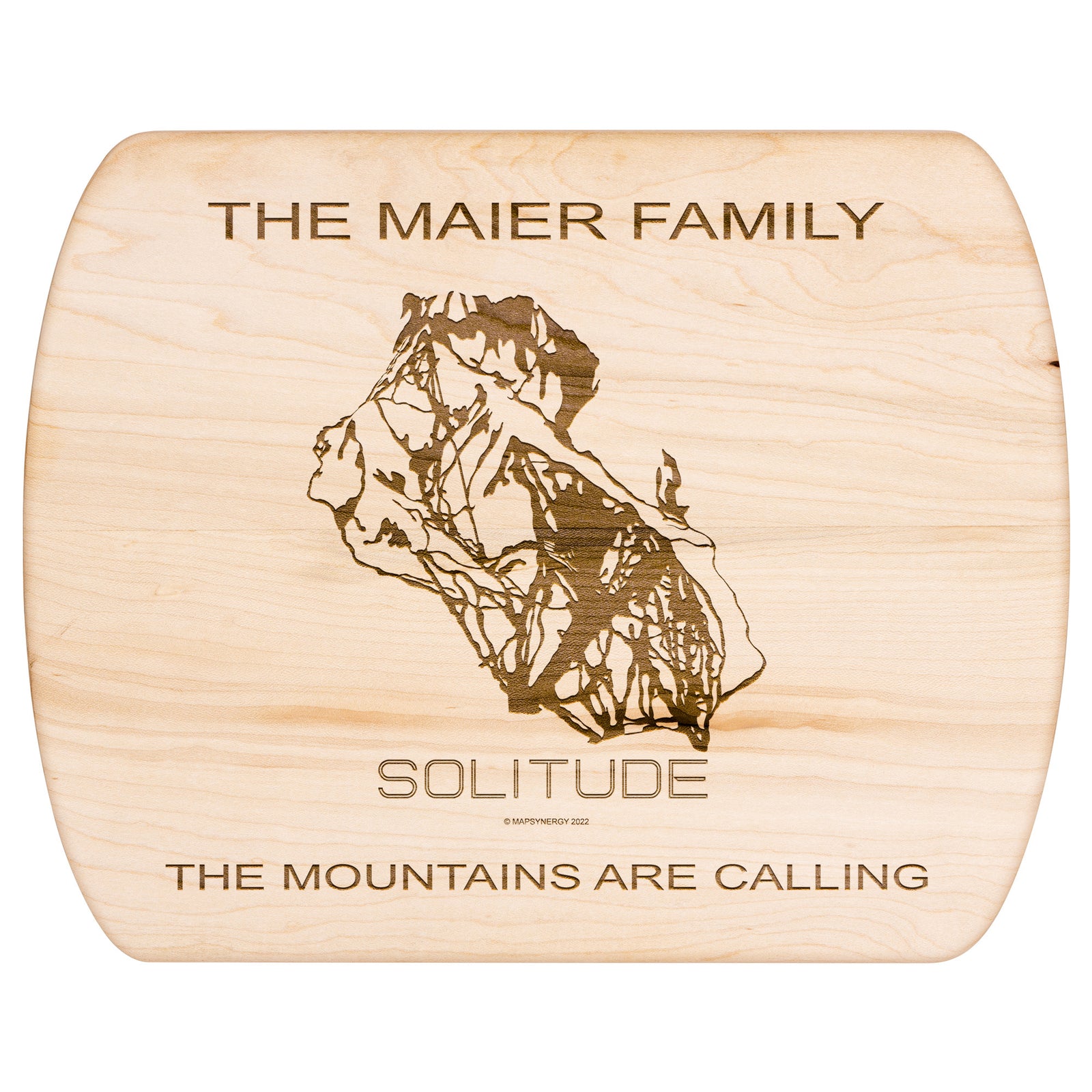 PERSONALIZED Solitude ,Utah SKI TRAIL MAP CUTTING BOARD
