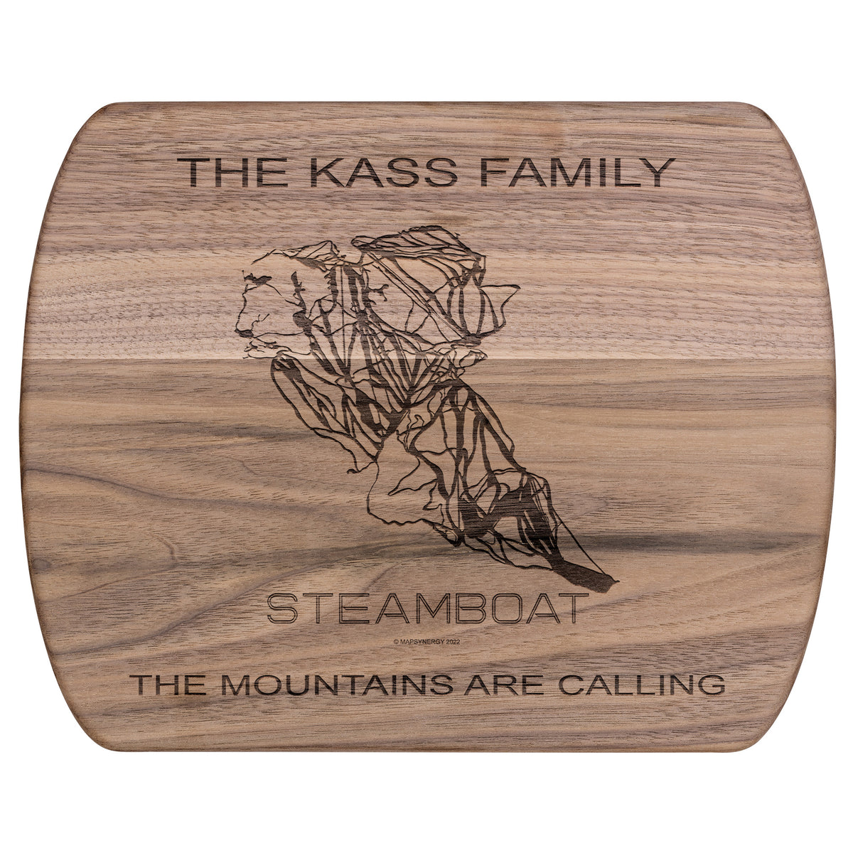 PERSONALIZED Steamboat ,Colorado SKI TRAIL MAP CUTTING BOARD