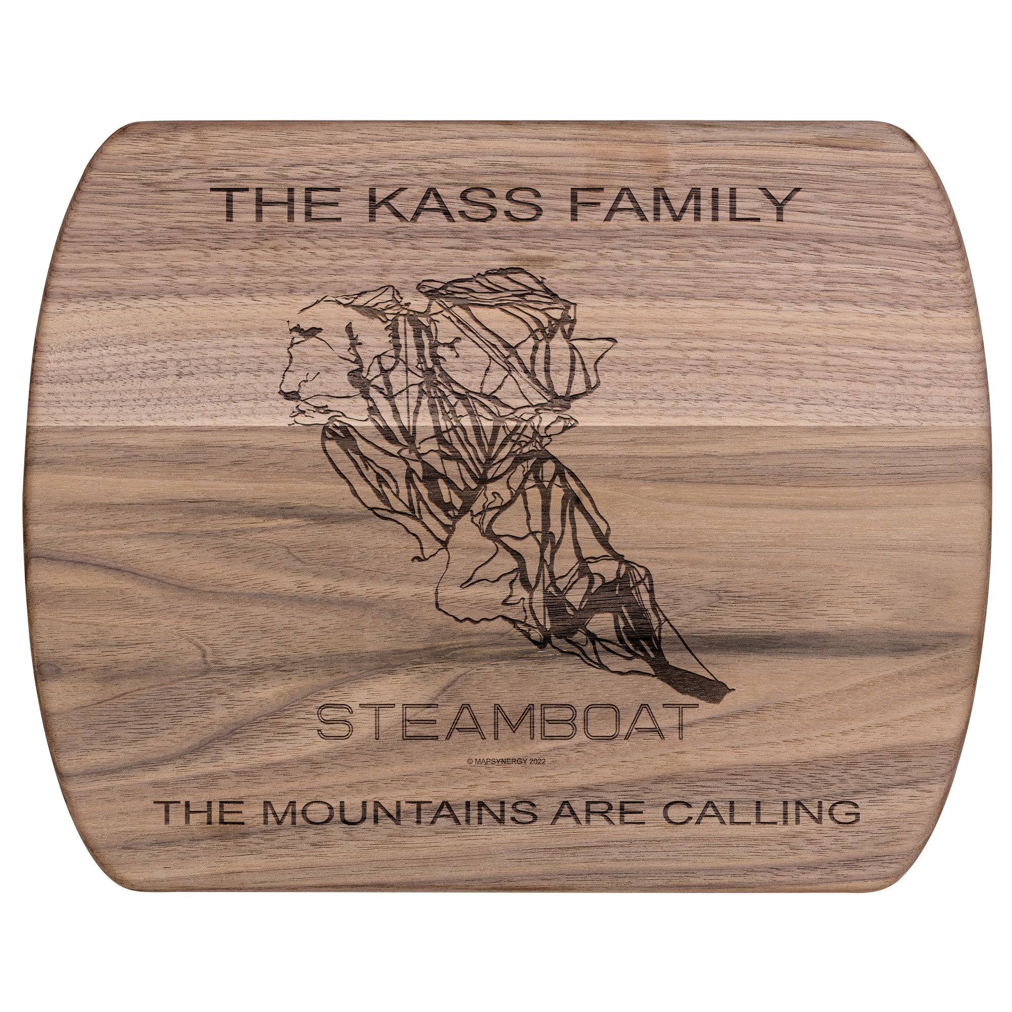 PERSONALIZED Steamboat ,Colorado SKI TRAIL MAP CUTTING BOARD