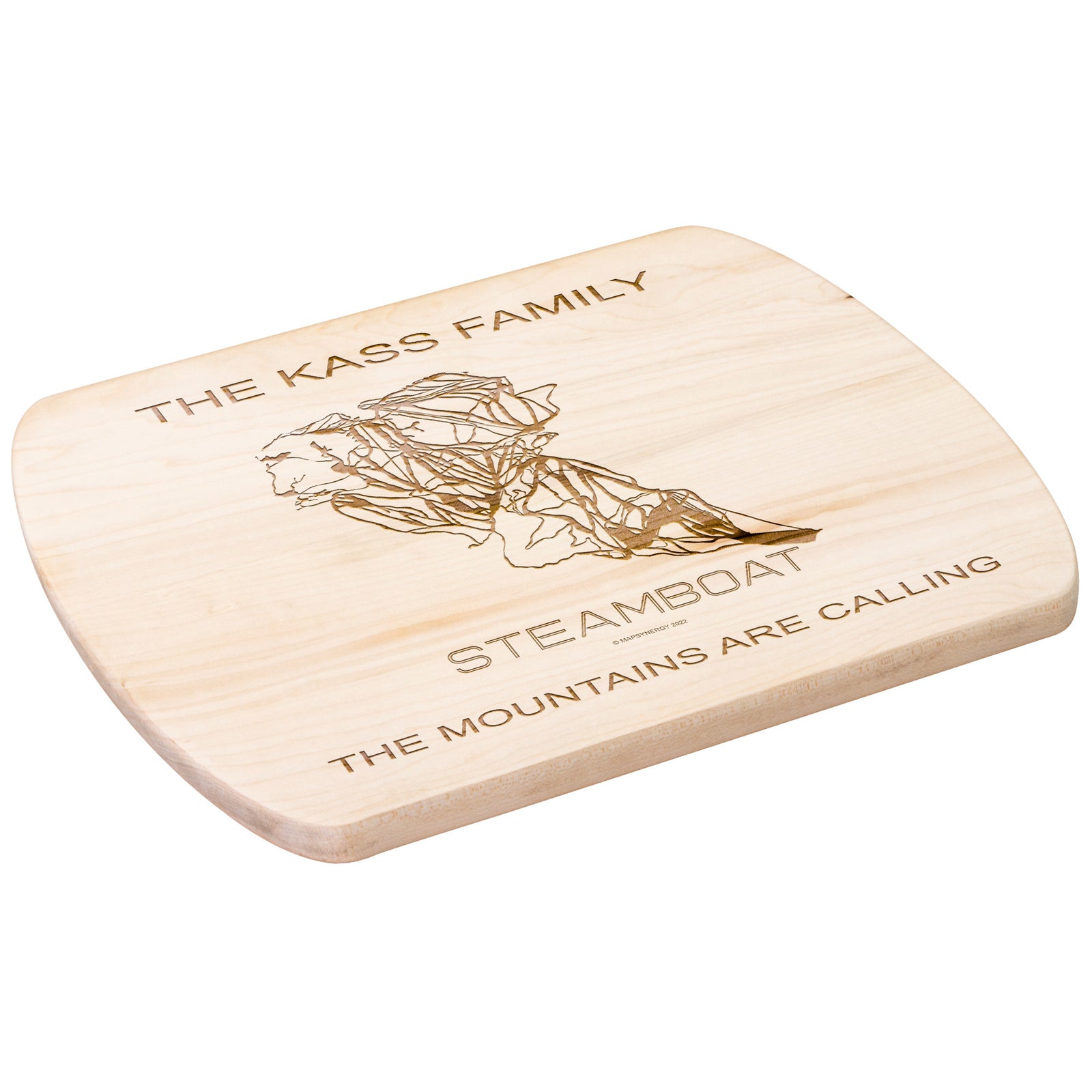 PERSONALIZED Steamboat ,Colorado SKI TRAIL MAP CUTTING BOARD