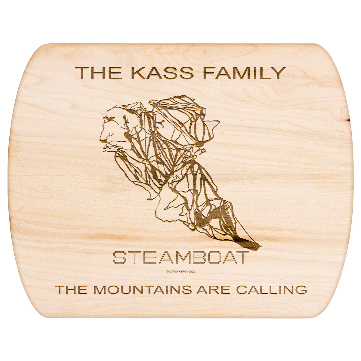 PERSONALIZED Steamboat ,Colorado SKI TRAIL MAP CUTTING BOARD