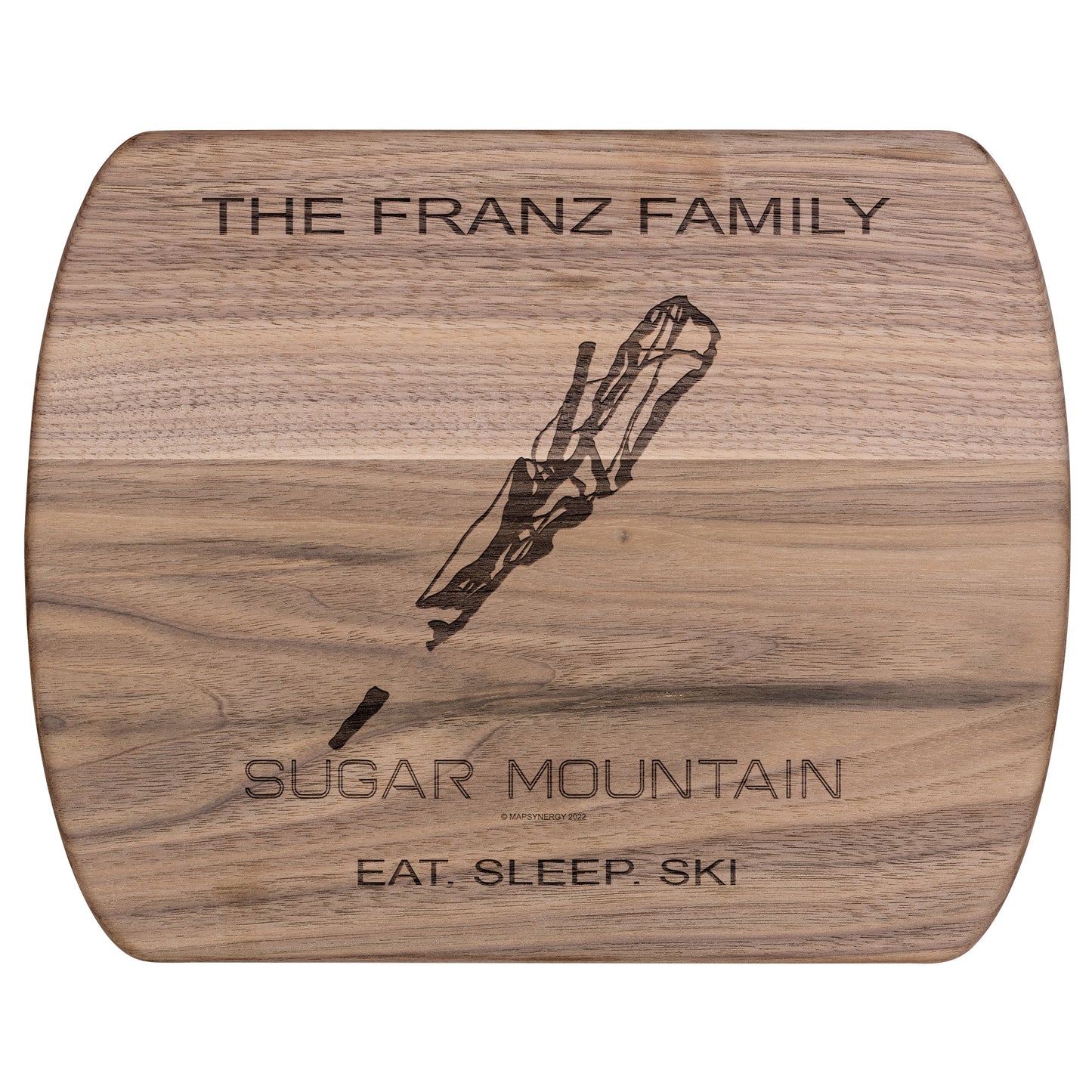 PERSONALIZED Sugar Mountain, North Carolina Ski Trail Map Cutting Board