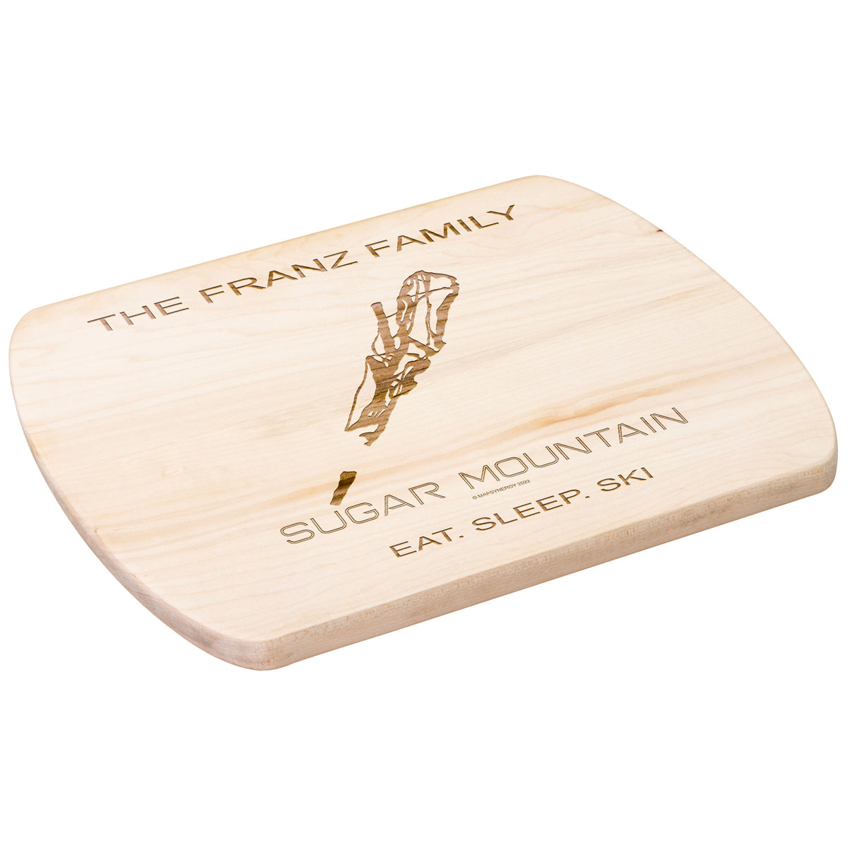 PERSONALIZED Sugar Mountain, North Carolina Ski Trail Map Cutting Board