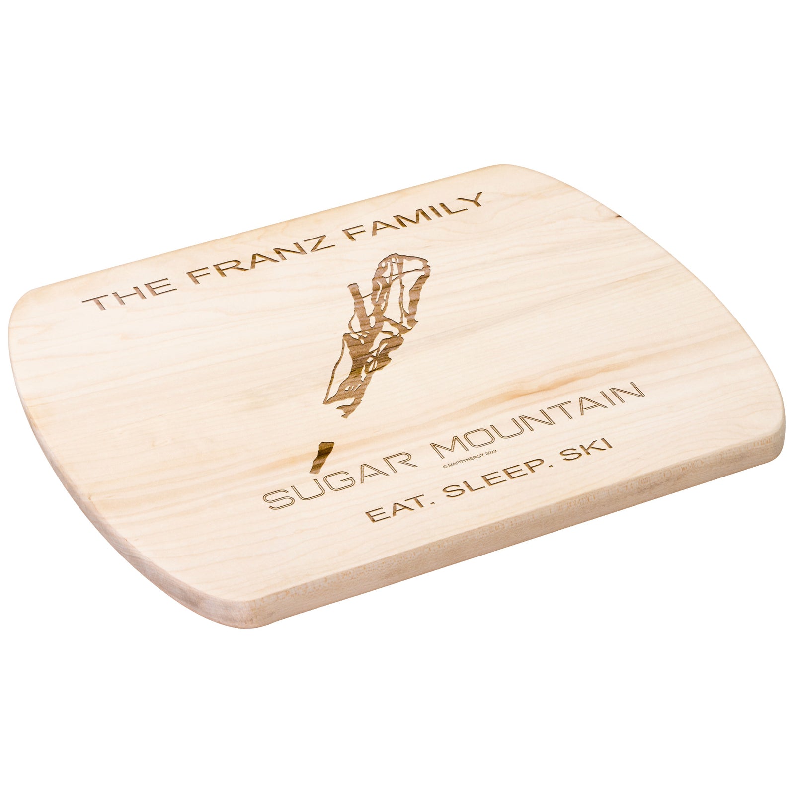 PERSONALIZED Sugar Mountain, North Carolina Ski Trail Map Cutting Board
