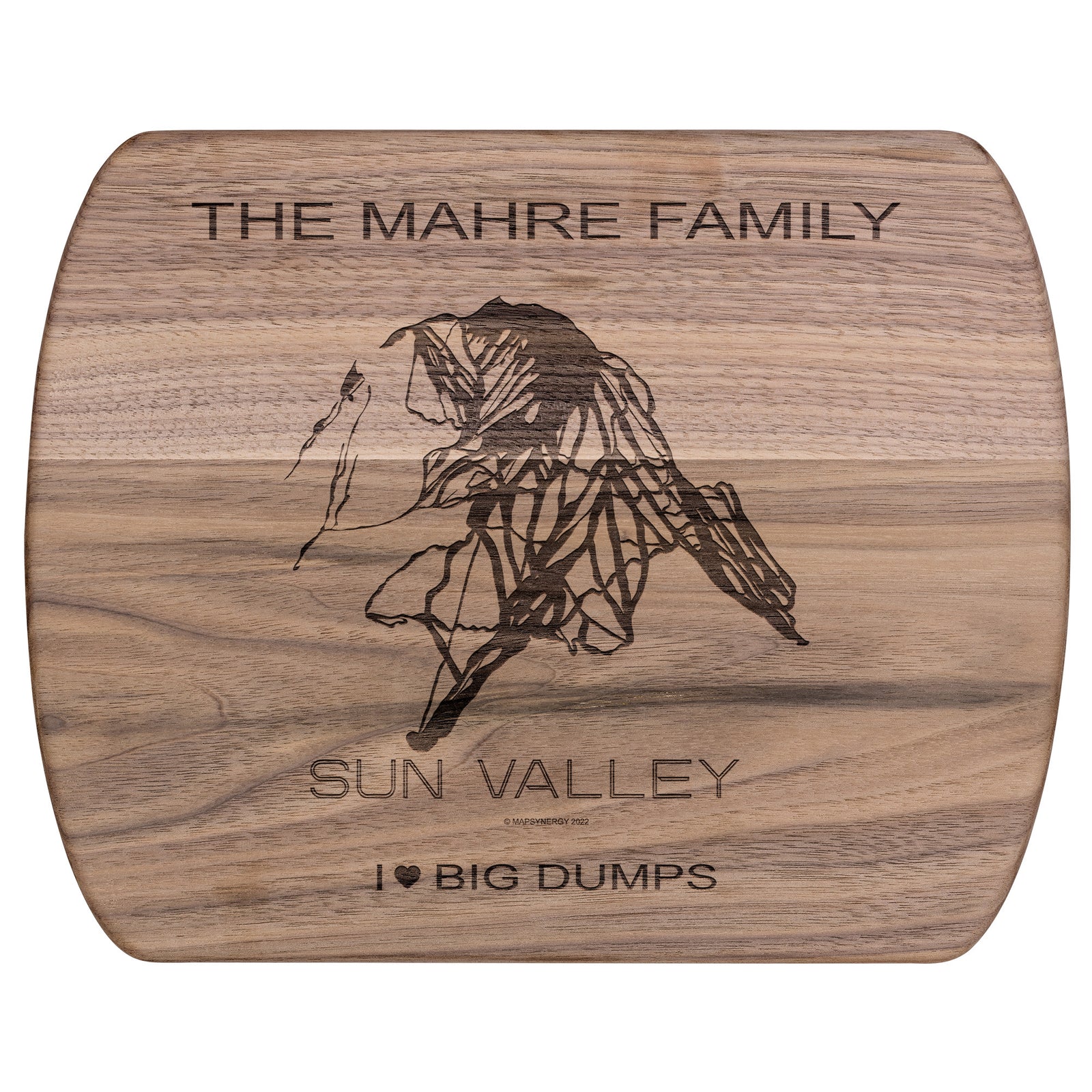 PERSONALIZED Sun Valley, Idaho SKI TRAIL MAP CUTTING BOARD
