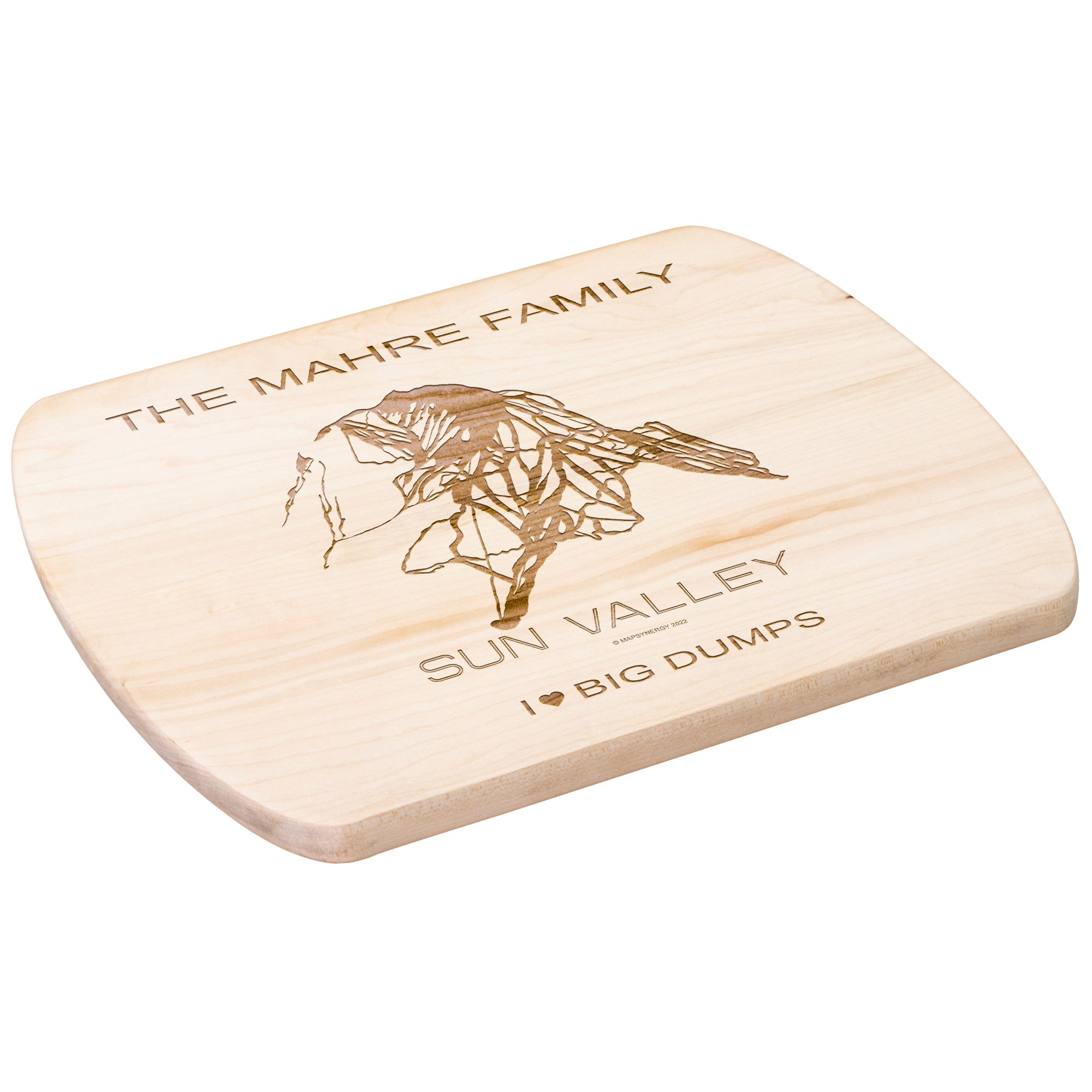 PERSONALIZED Sun Valley, Idaho SKI TRAIL MAP CUTTING BOARD
