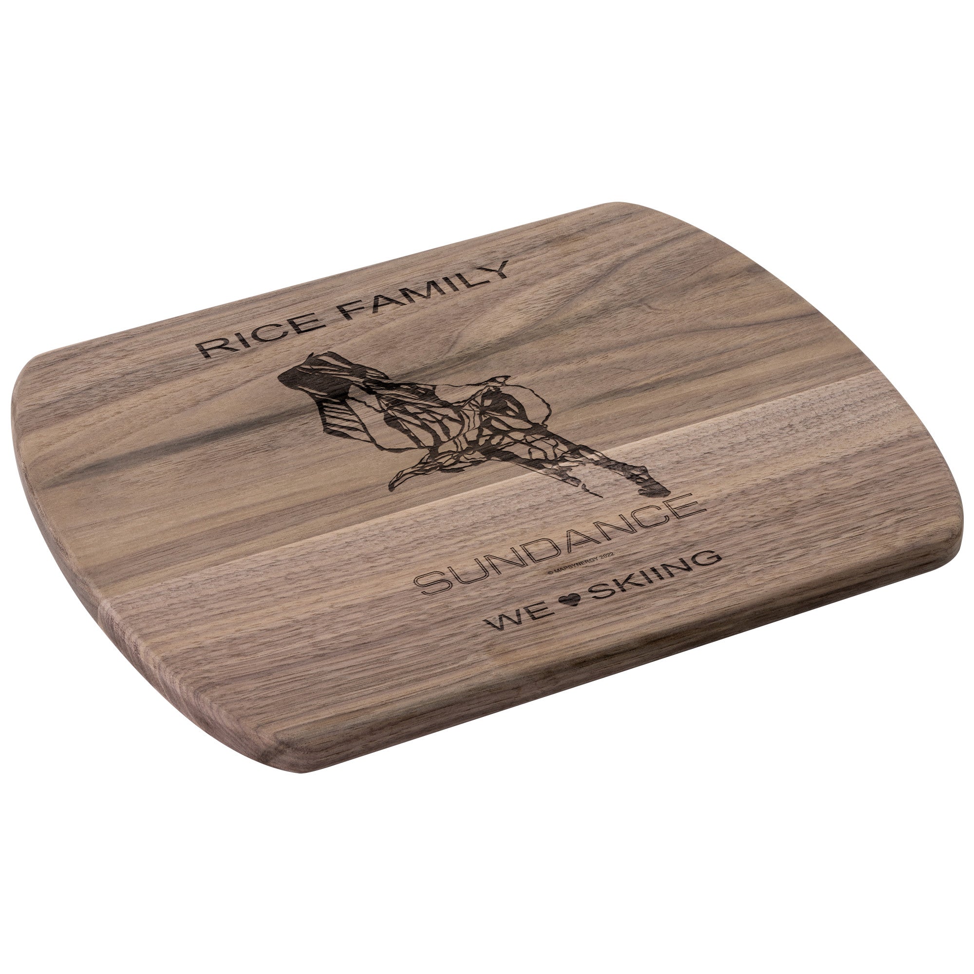 PERSONALIZED Sundance ,Utah SKI TRAIL MAP CUTTING BOARD