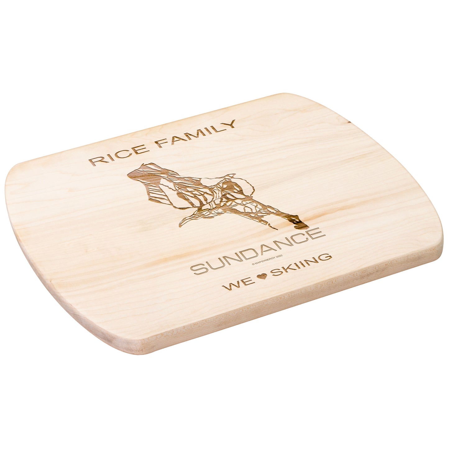 PERSONALIZED Sundance ,Utah SKI TRAIL MAP CUTTING BOARD