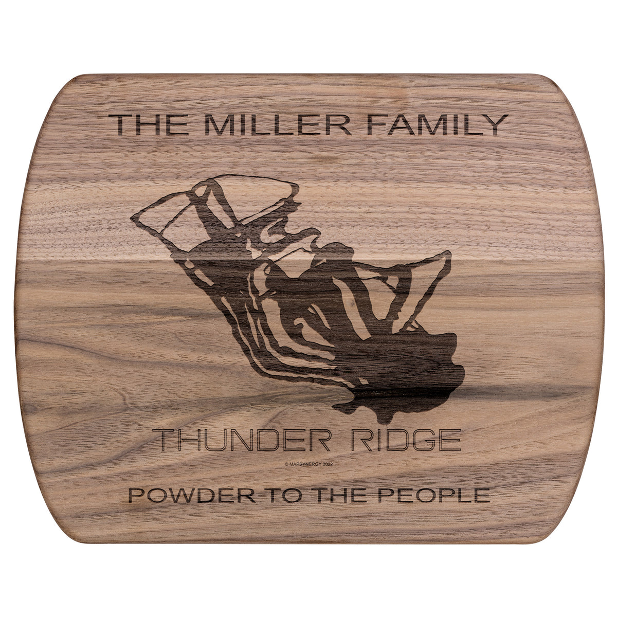 PERSONALIZED THUNDER RIDGE, NEW YORK SKI TRAIL MAP CUTTING BOARD