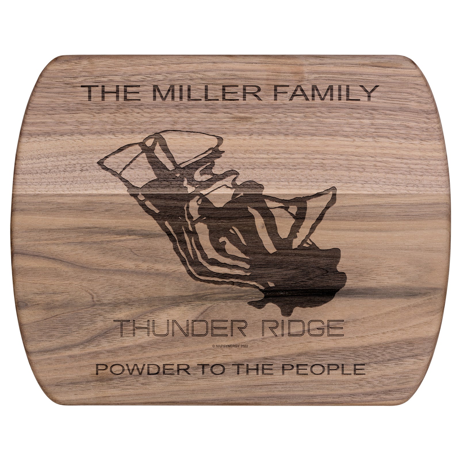 PERSONALIZED THUNDER RIDGE, NEW YORK SKI TRAIL MAP CUTTING BOARD