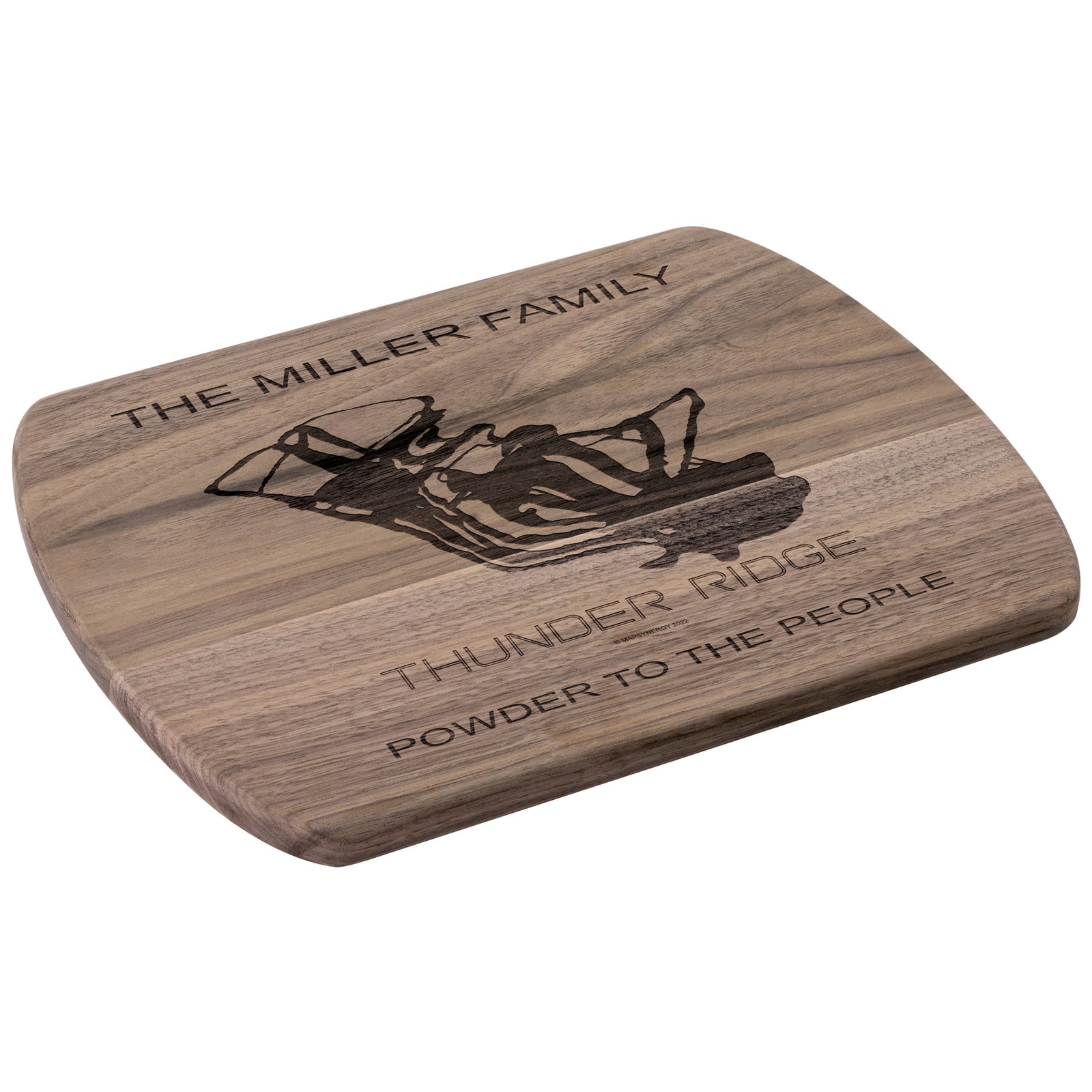 PERSONALIZED THUNDER RIDGE, NEW YORK SKI TRAIL MAP CUTTING BOARD