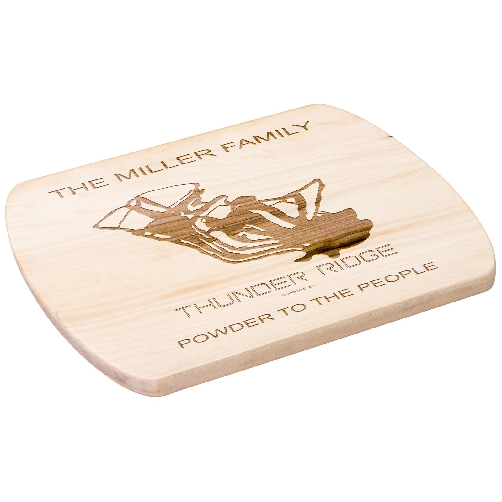 PERSONALIZED THUNDER RIDGE, NEW YORK SKI TRAIL MAP CUTTING BOARD