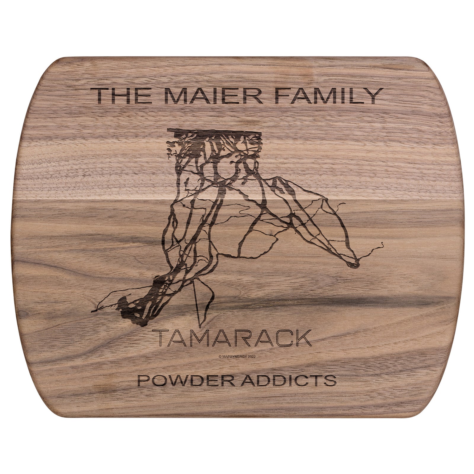 PERSONALIZED Tamarack, Idaho SKI TRAIL MAP CUTTING BOARD