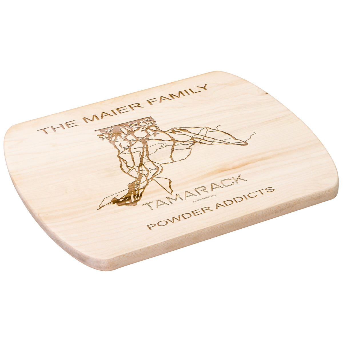PERSONALIZED Tamarack, Idaho SKI TRAIL MAP CUTTING BOARD