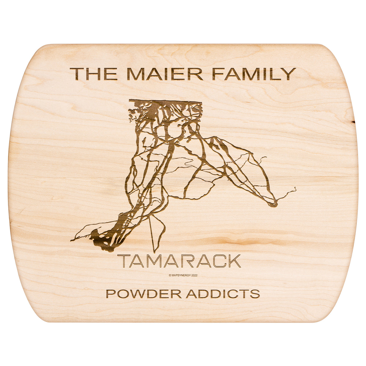 PERSONALIZED Tamarack, Idaho SKI TRAIL MAP CUTTING BOARD