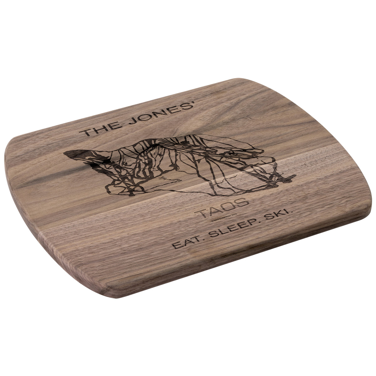 PERSONALIZED Taos , New Mexico SKI TRAIL MAP CUTTING BOARD