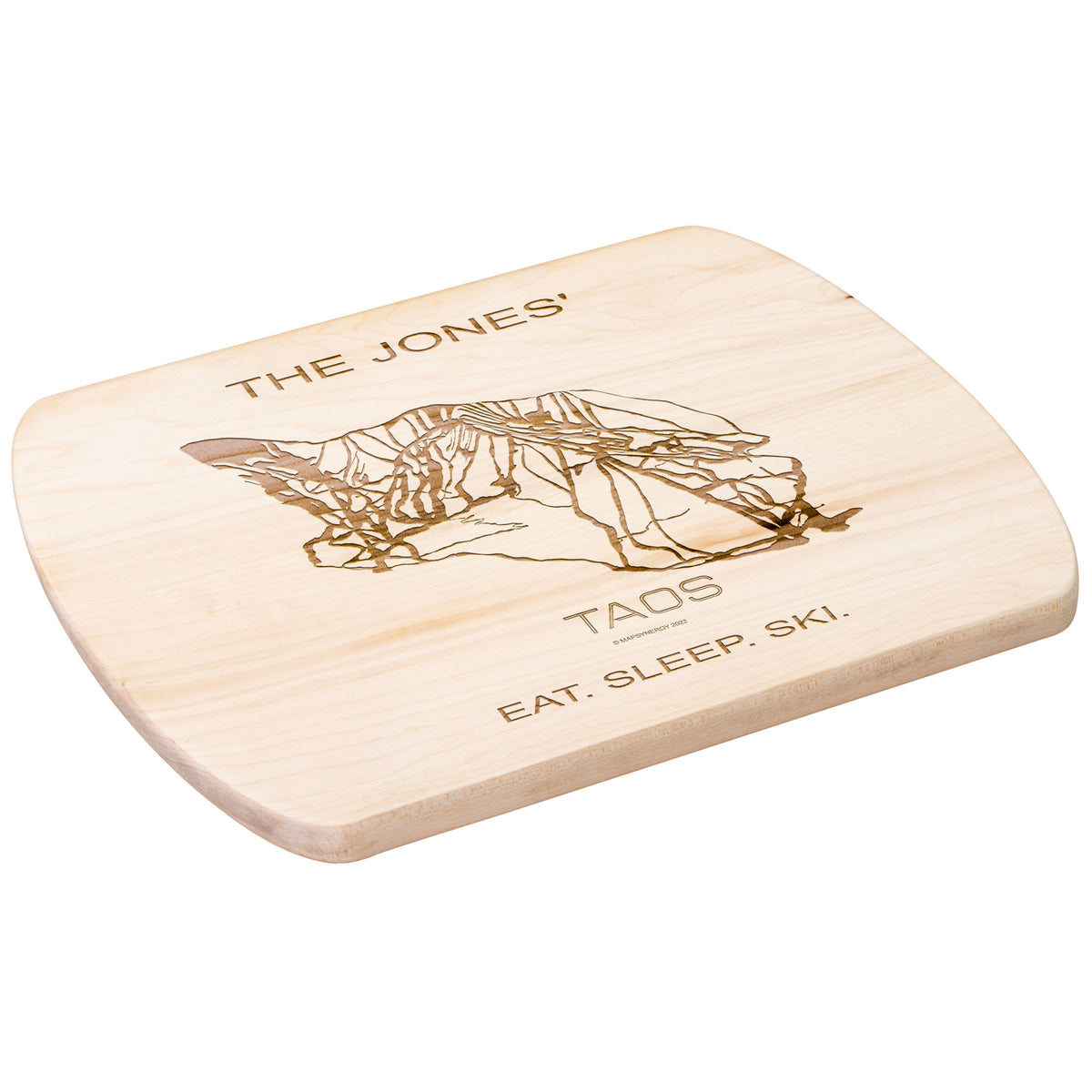 PERSONALIZED Taos , New Mexico SKI TRAIL MAP CUTTING BOARD