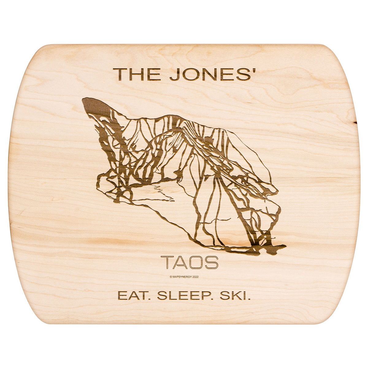 PERSONALIZED Taos , New Mexico SKI TRAIL MAP CUTTING BOARD
