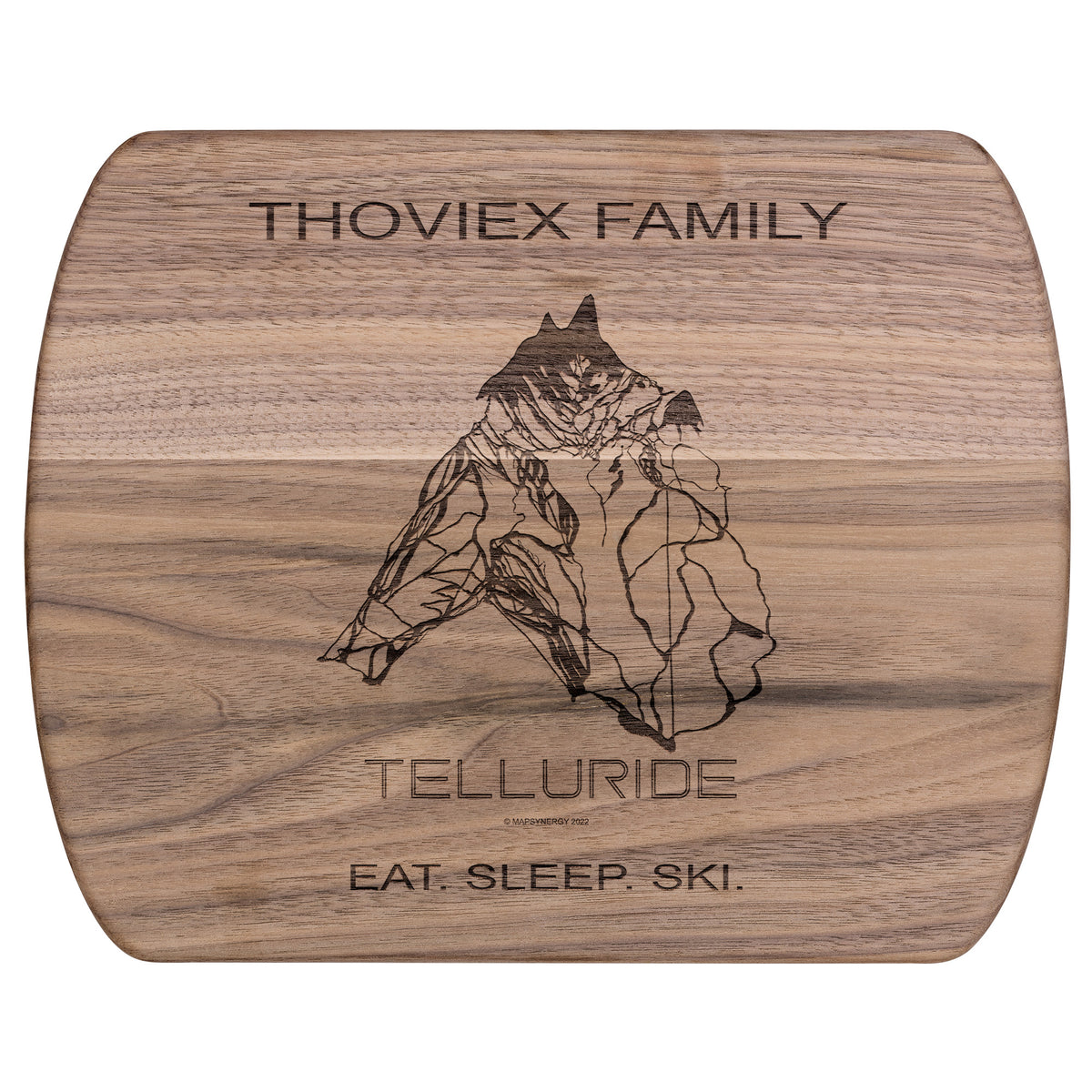 PERSONALIZED Telluride ,Colorado SKI TRAIL MAP CUTTING BOARD