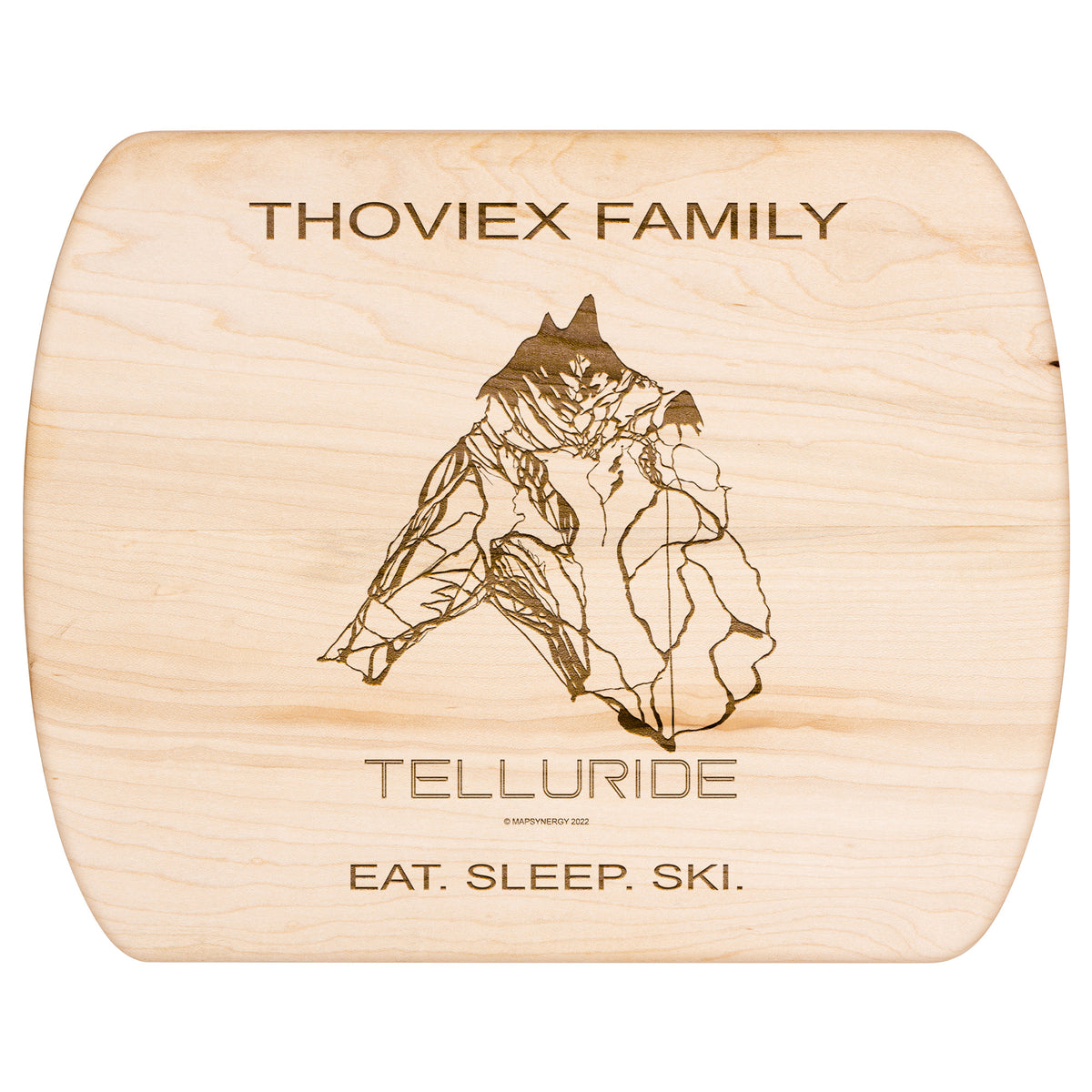PERSONALIZED Telluride ,Colorado SKI TRAIL MAP CUTTING BOARD
