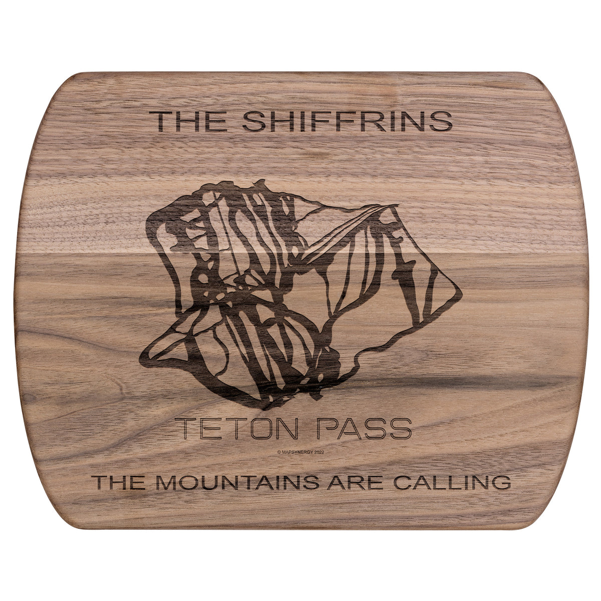 PERSONALIZED Teton Pass , Montana SKI TRAIL MAP CUTTING BOARD