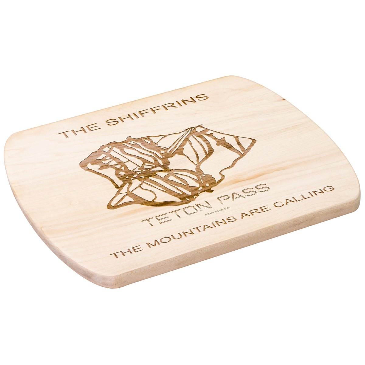PERSONALIZED Teton Pass , Montana SKI TRAIL MAP CUTTING BOARD
