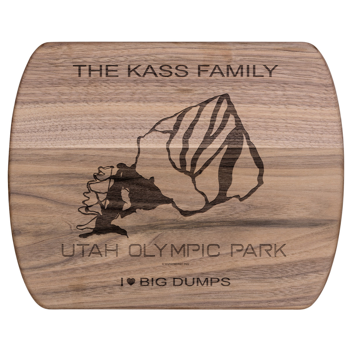 PERSONALIZED Utah Olympic Park ,Utah SKI TRAIL MAP CUTTING BOARD