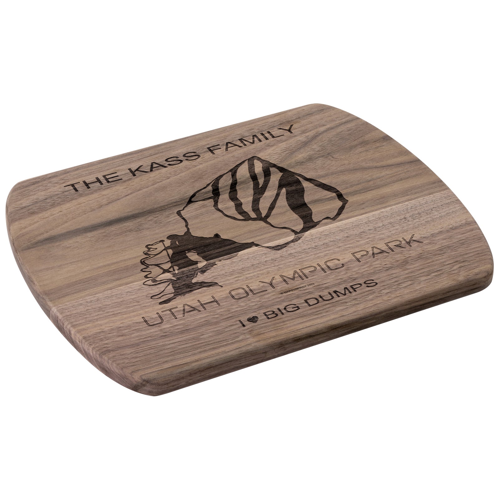 PERSONALIZED Utah Olympic Park ,Utah SKI TRAIL MAP CUTTING BOARD