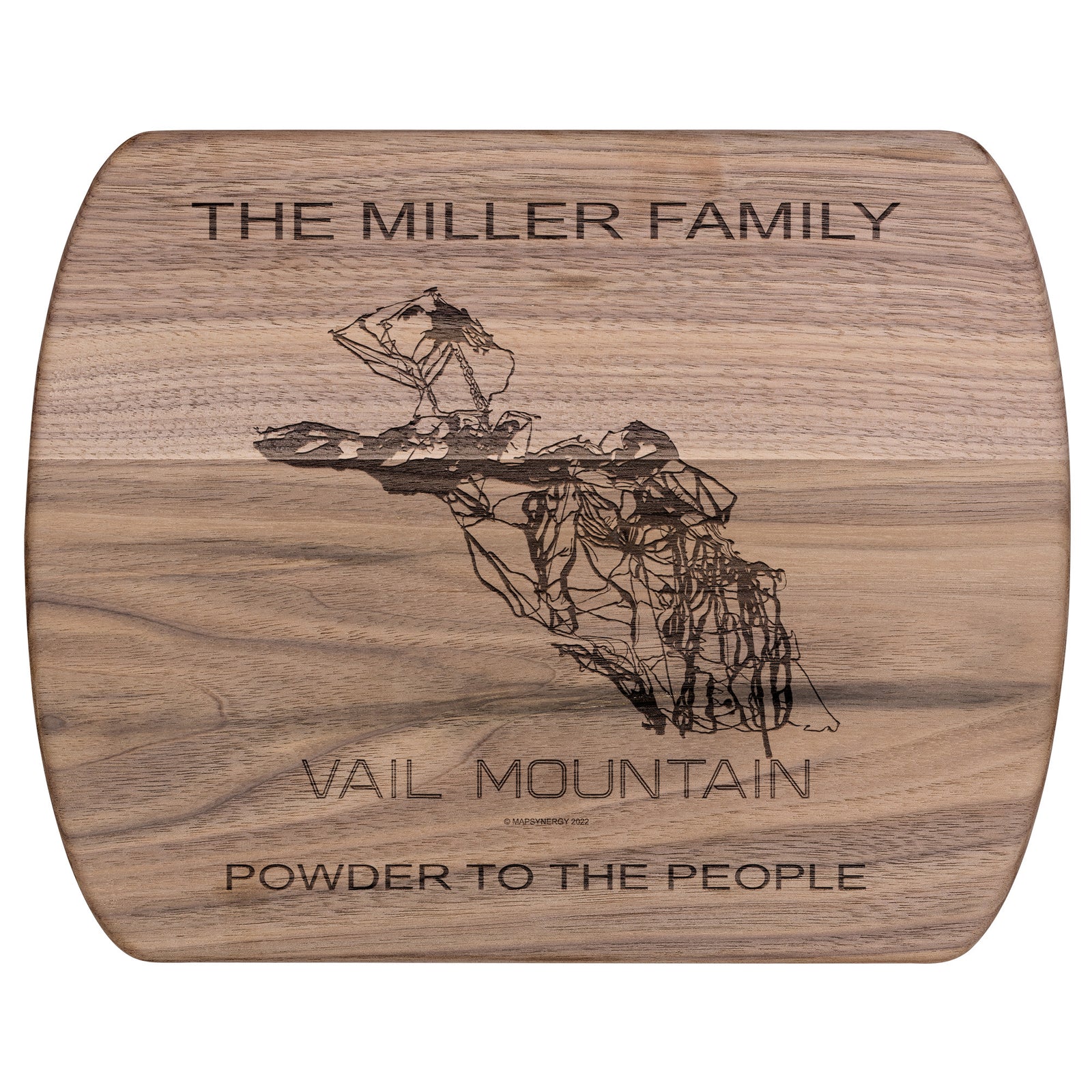 PERSONALIZED Vail Mountain ,Colorado SKI TRAIL MAP CUTTING BOARD