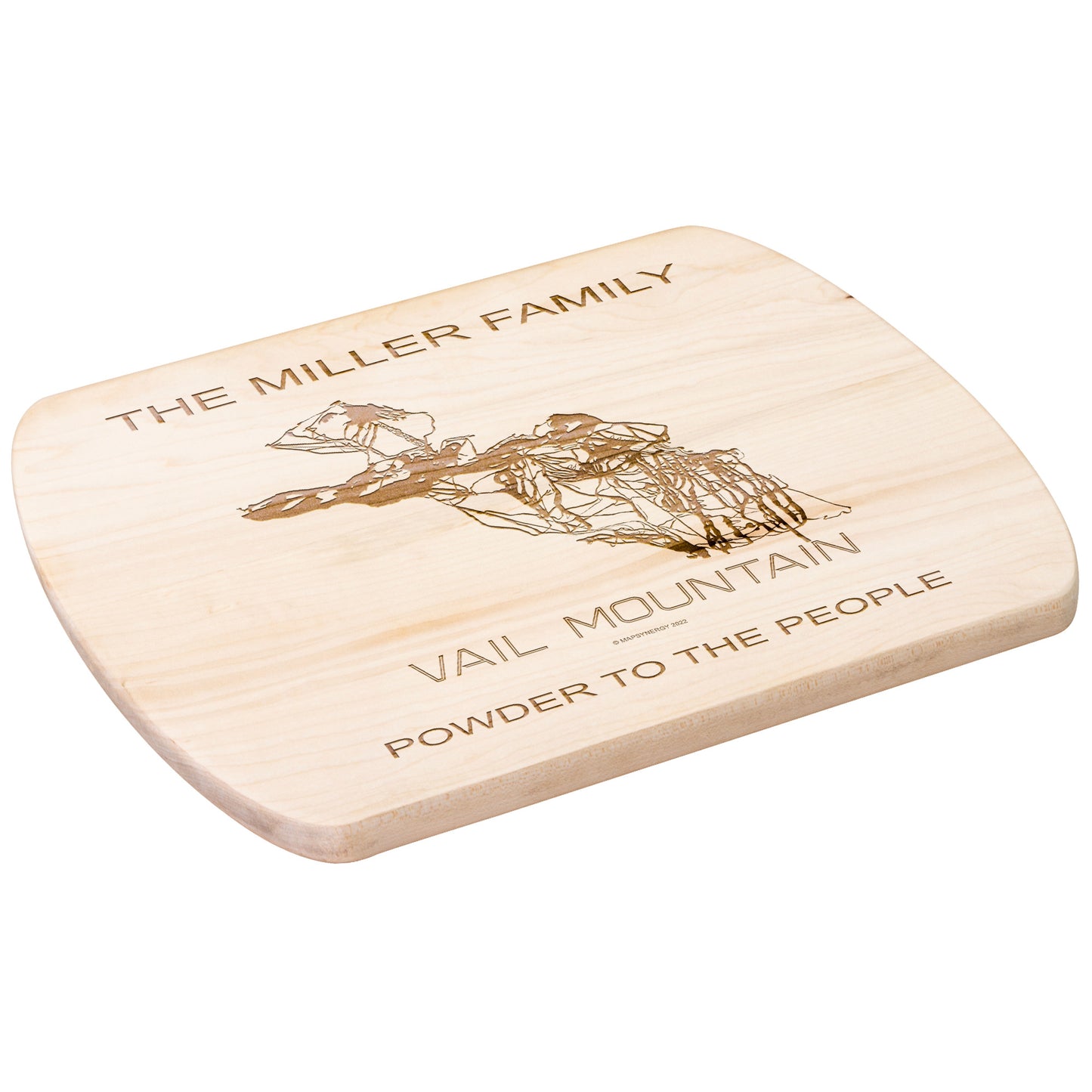 PERSONALIZED Vail Mountain ,Colorado SKI TRAIL MAP CUTTING BOARD