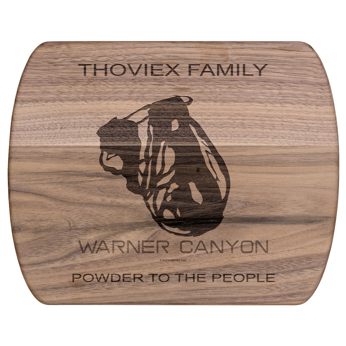 PERSONALIZED WARNER CANYON,OREGON SKI TRAIL MAP CUTTING BOARD