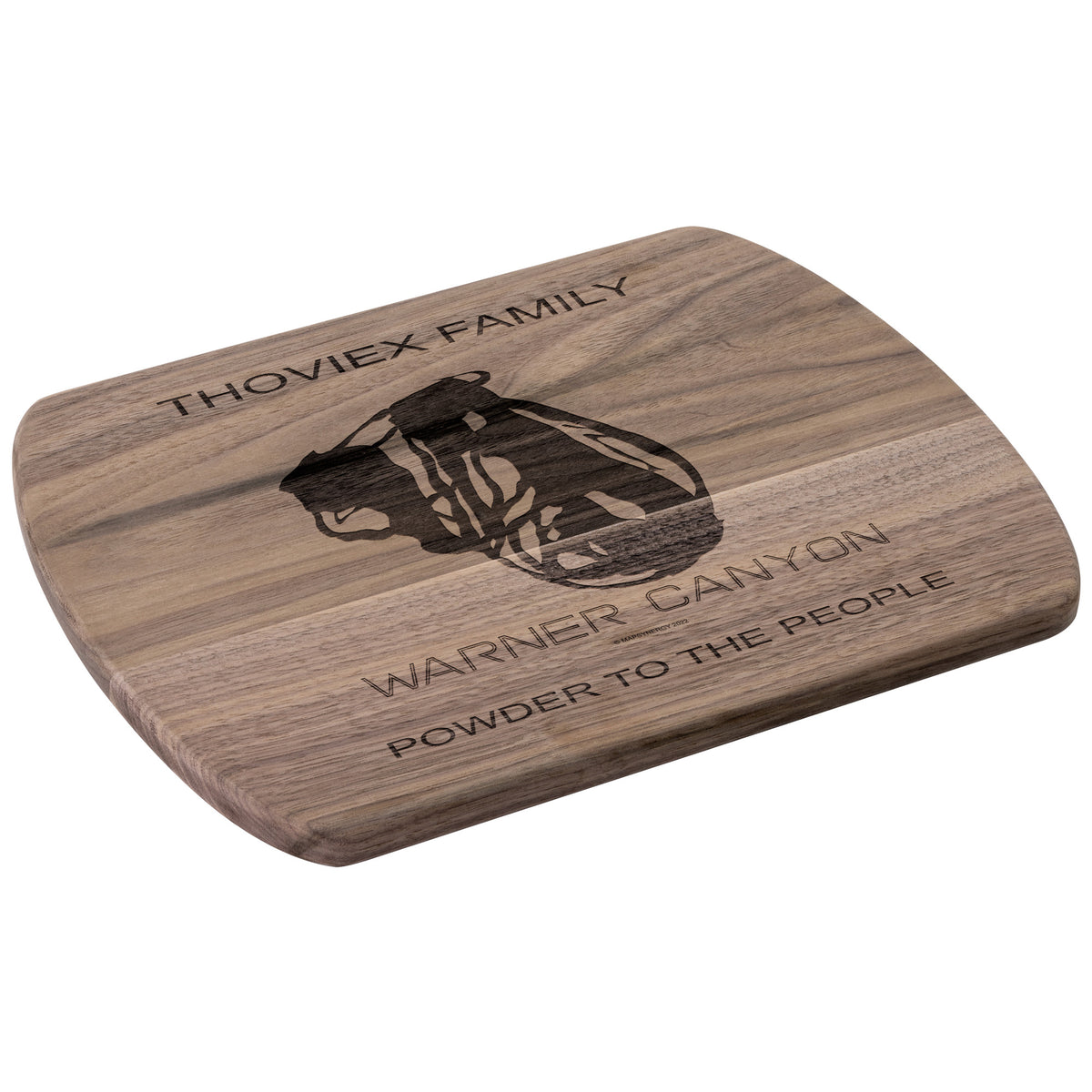 PERSONALIZED WARNER CANYON,OREGON SKI TRAIL MAP CUTTING BOARD