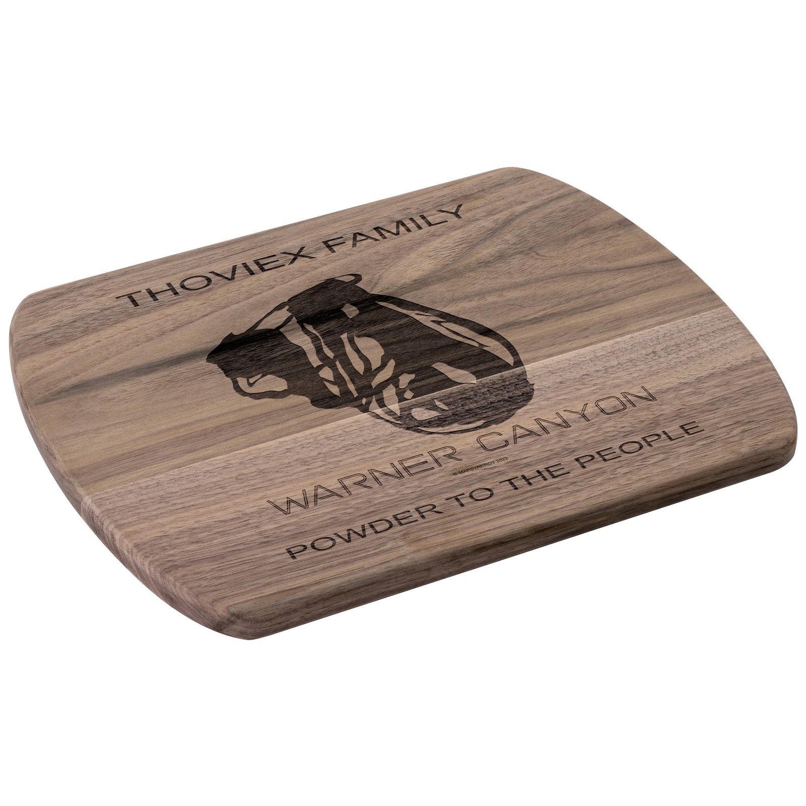PERSONALIZED WARNER CANYON,OREGON SKI TRAIL MAP CUTTING BOARD