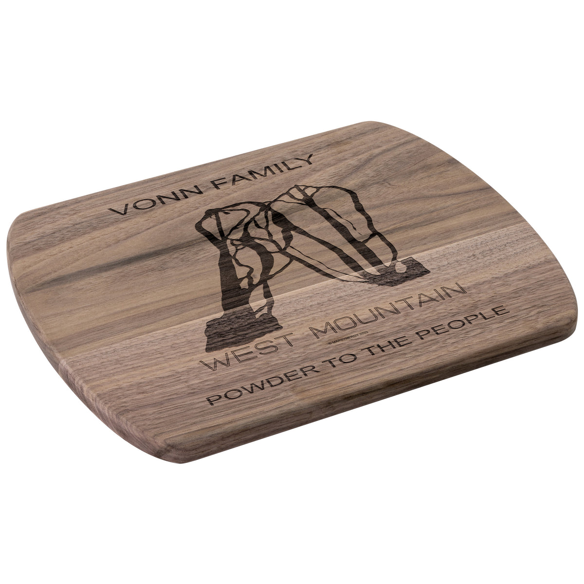 PERSONALIZED WEST MOUNTAIN, NEW YORK SKI TRAIL MAP CUTTING BOARD