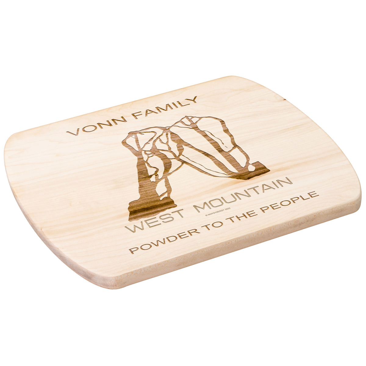PERSONALIZED WEST MOUNTAIN, NEW YORK SKI TRAIL MAP CUTTING BOARD