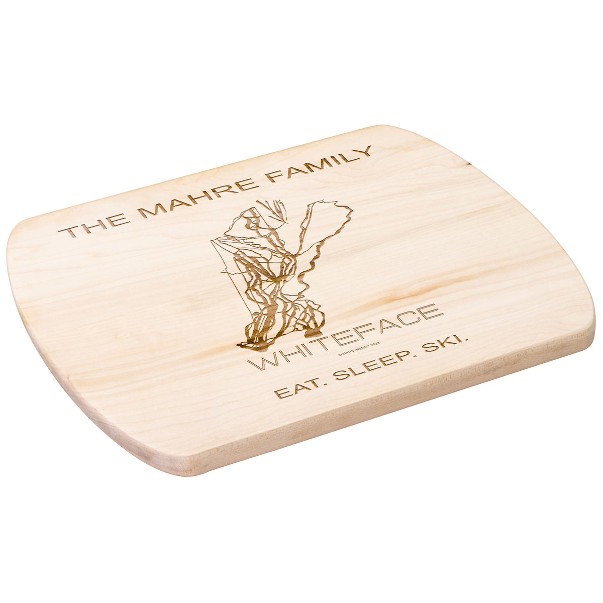 PERSONALIZED WHITEFACE, NEW YORK SKI TRAIL MAP CUTTING BOARD