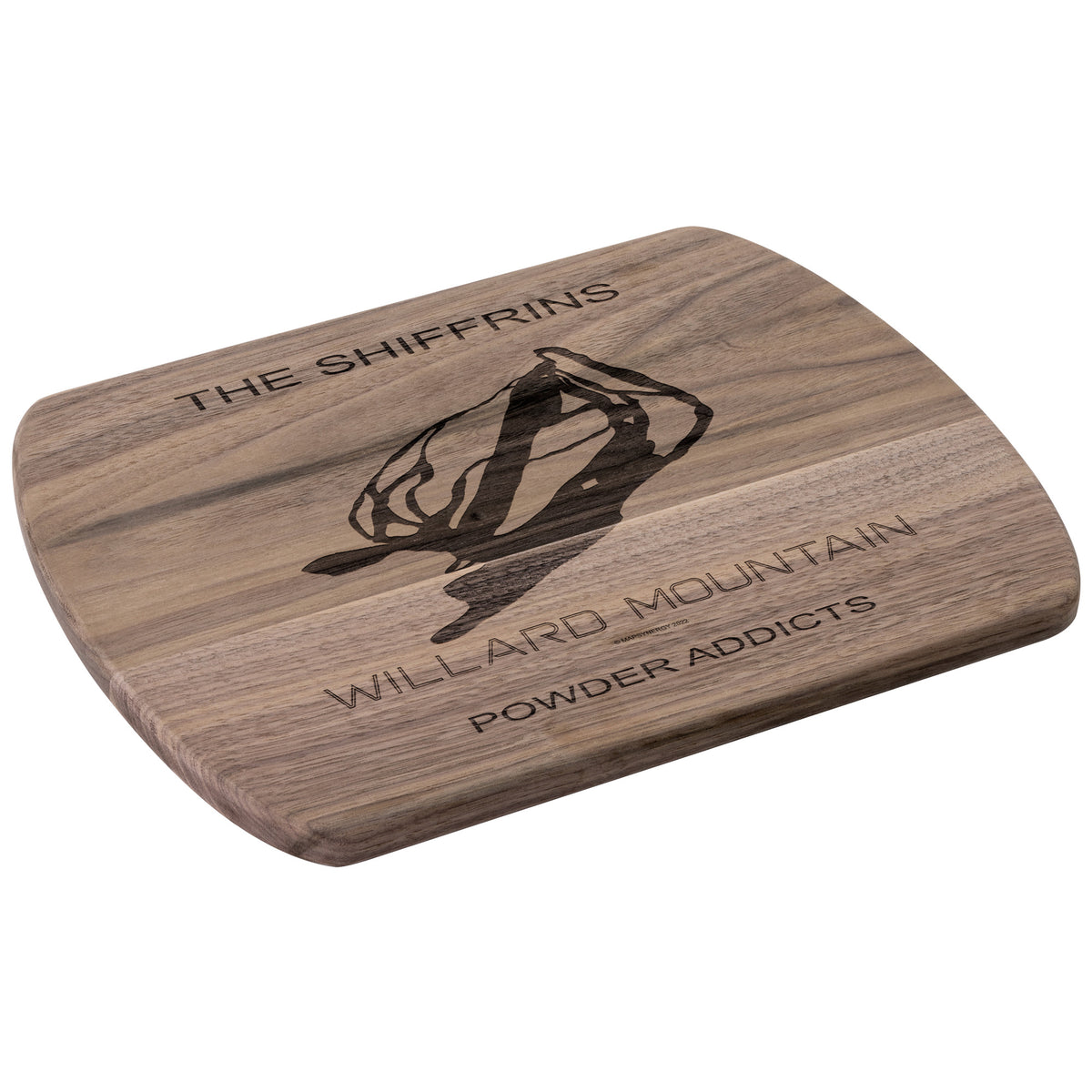PERSONALIZED WILLARD MOUNTAIN, NEW YORK SKI TRAIL MAP CUTTING BOARD
