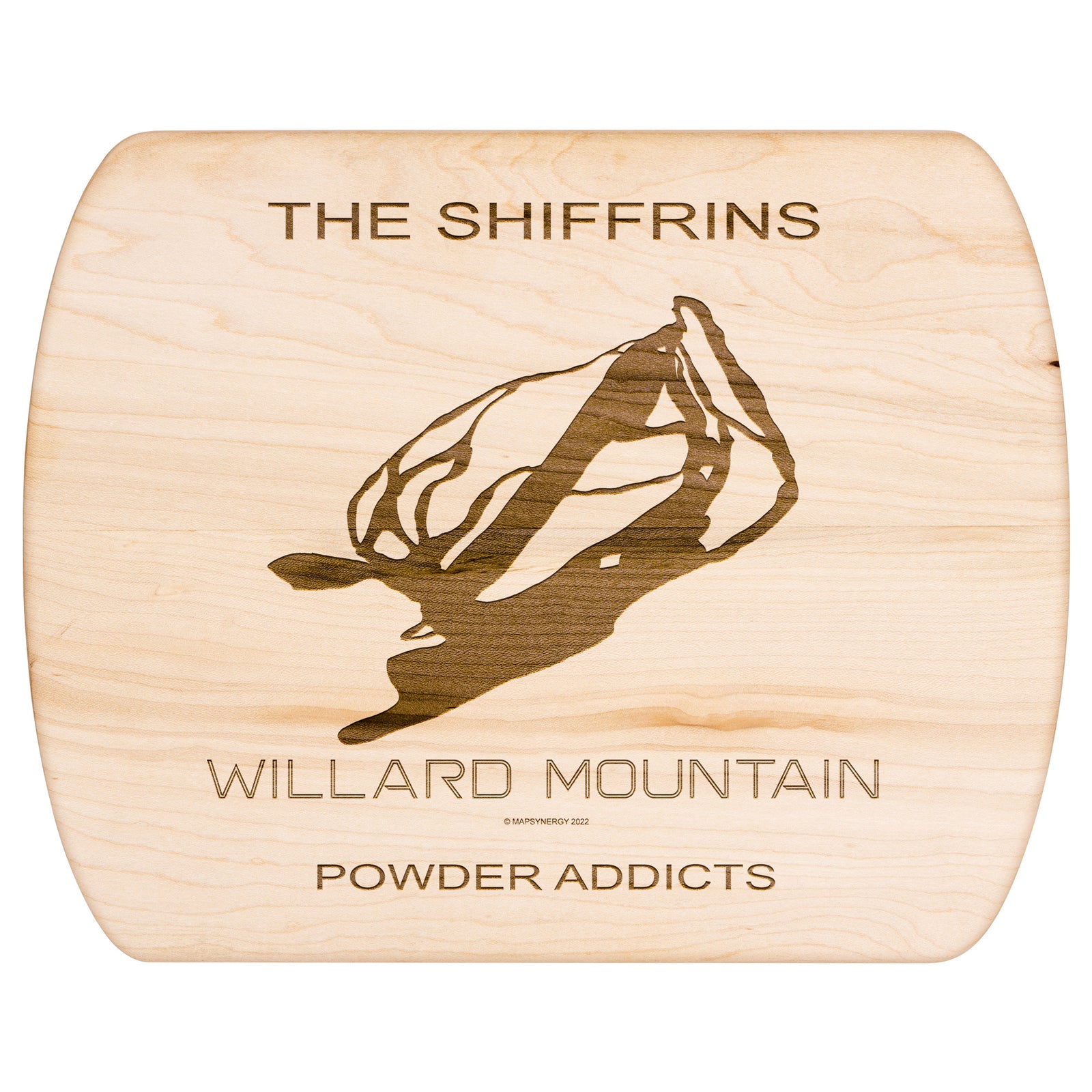 PERSONALIZED WILLARD MOUNTAIN, NEW YORK SKI TRAIL MAP CUTTING BOARD