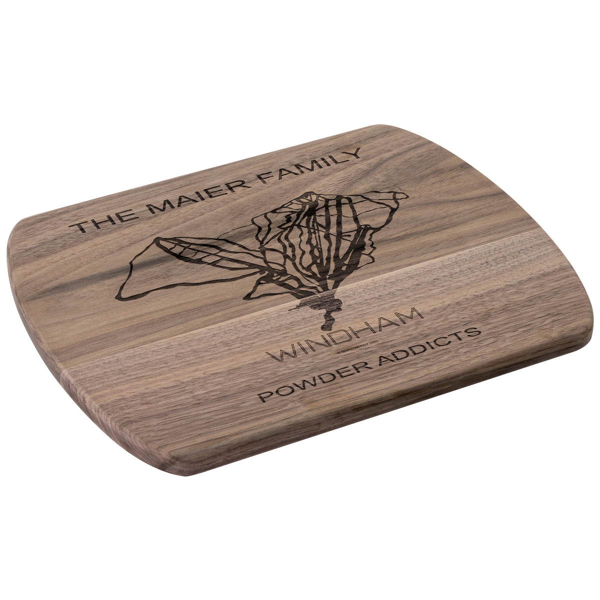 PERSONALIZED WINDHAM, NEW YORK SKI TRAIL MAP CUTTING BOARD