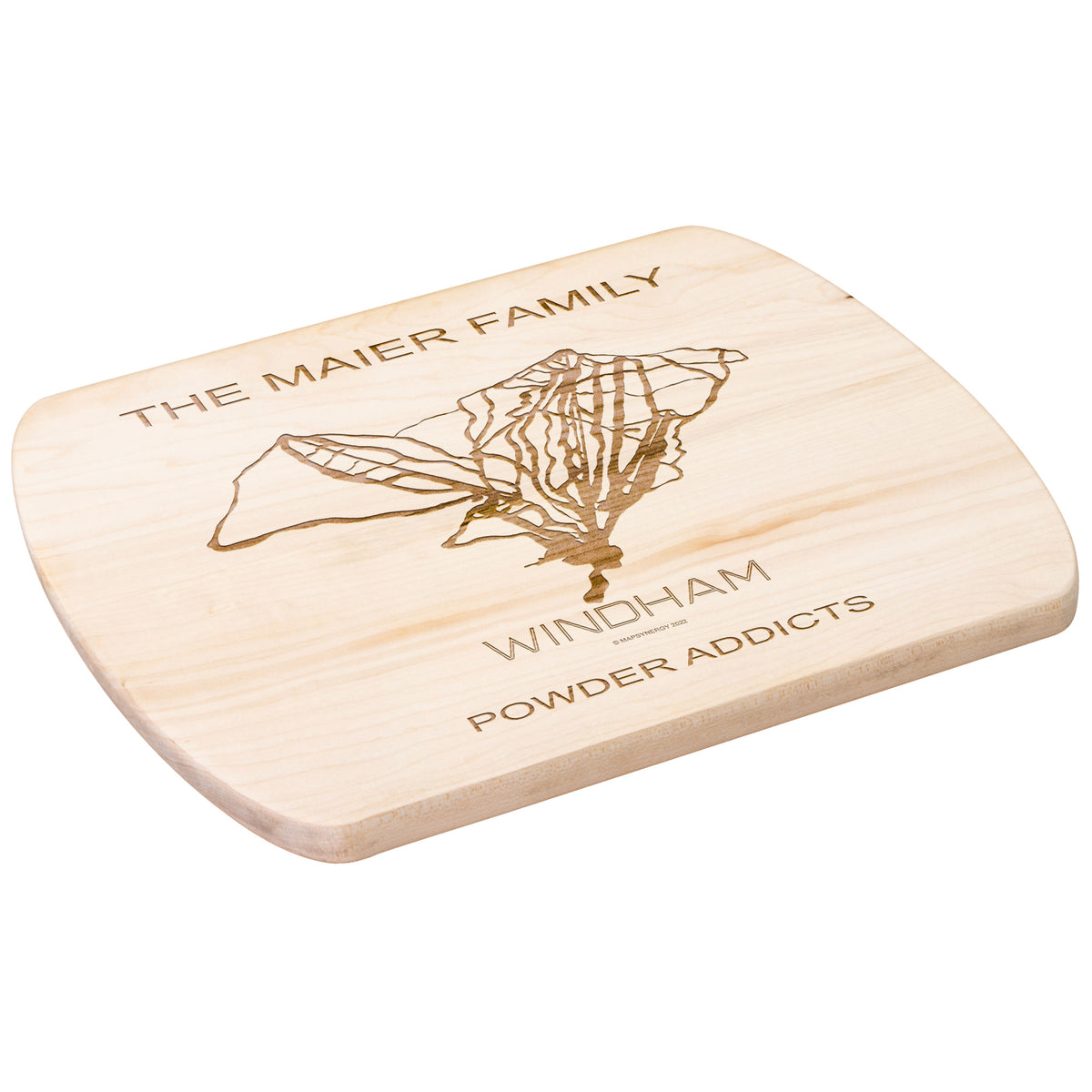 PERSONALIZED WINDHAM, NEW YORK SKI TRAIL MAP CUTTING BOARD