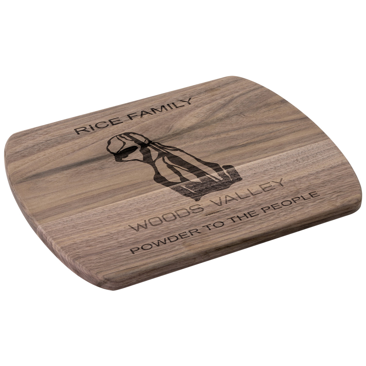 PERSONALIZED WOODS VALLEY, NEW YORK SKI TRAIL MAP CUTTING BOARD