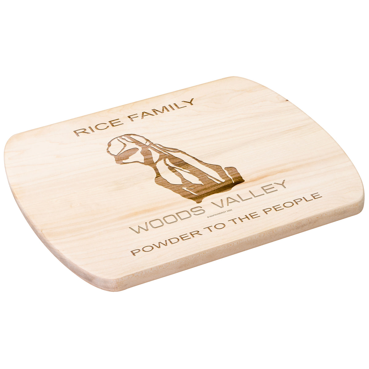 PERSONALIZED WOODS VALLEY, NEW YORK SKI TRAIL MAP CUTTING BOARD