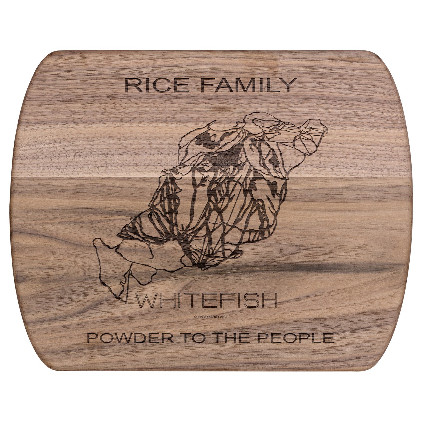 PERSONALIZED Whitefish , Montana SKI TRAIL MAP CUTTING BOARD - Powderaddicts