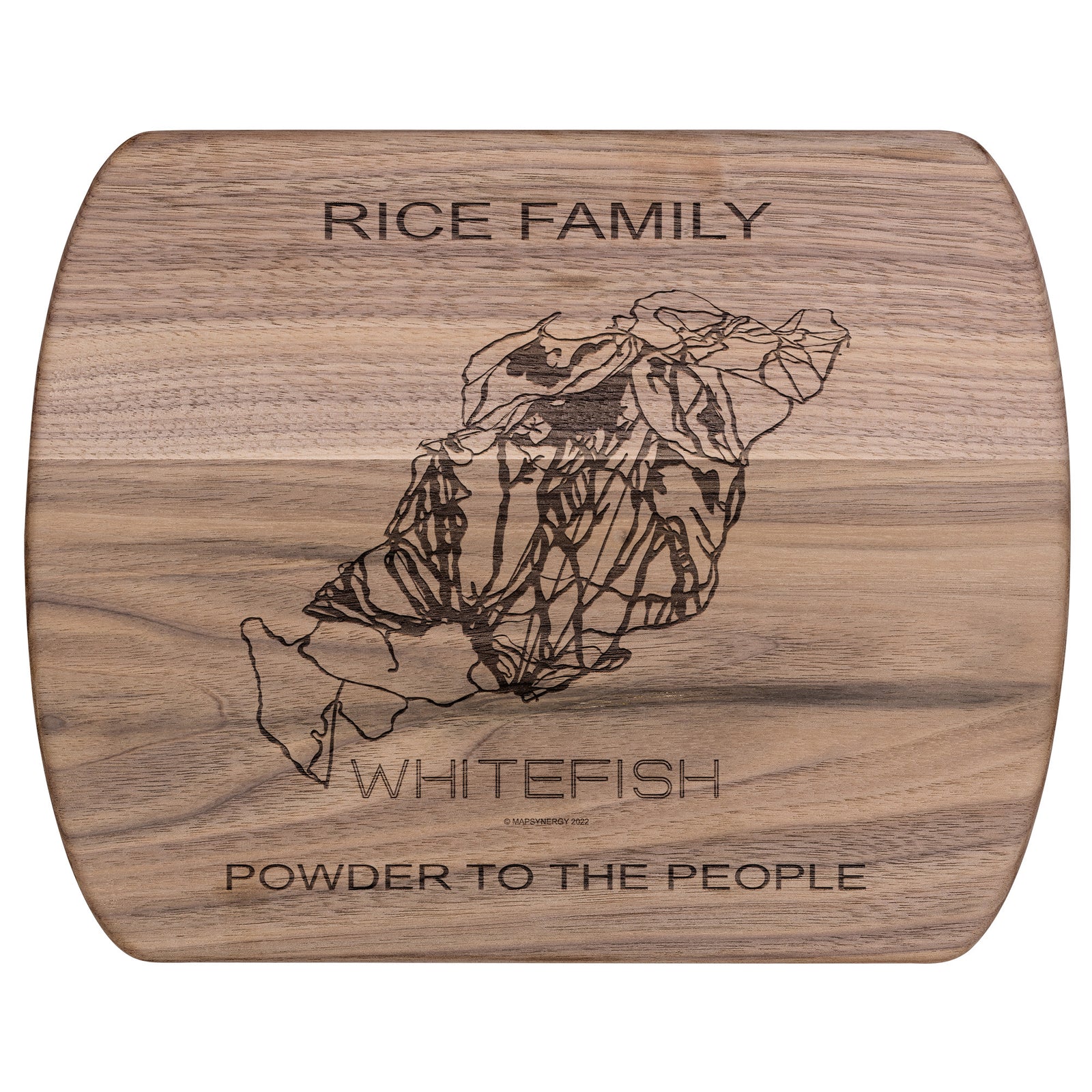 PERSONALIZED Whitefish , Montana SKI TRAIL MAP CUTTING BOARD