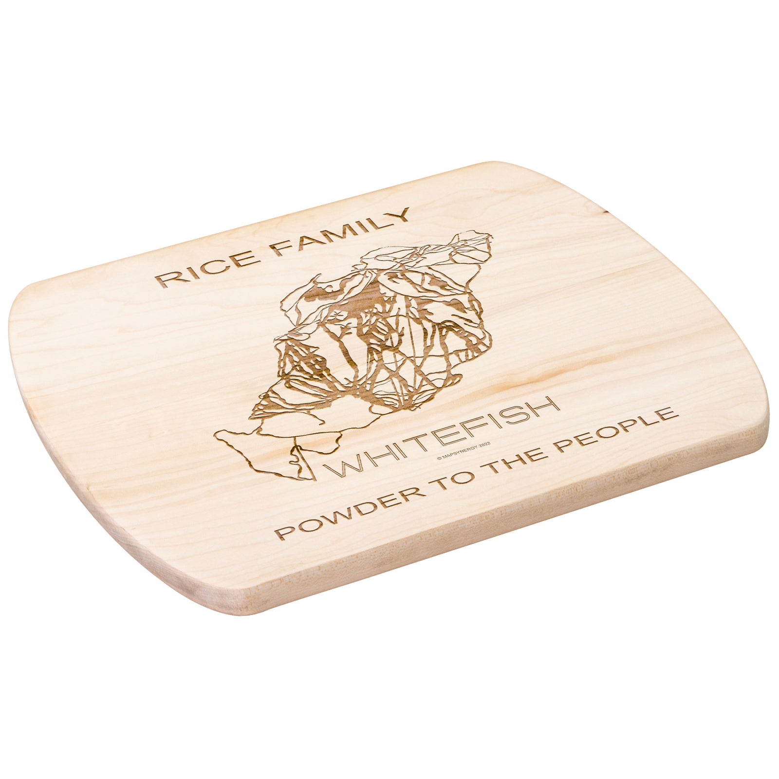 PERSONALIZED Whitefish , Montana SKI TRAIL MAP CUTTING BOARD