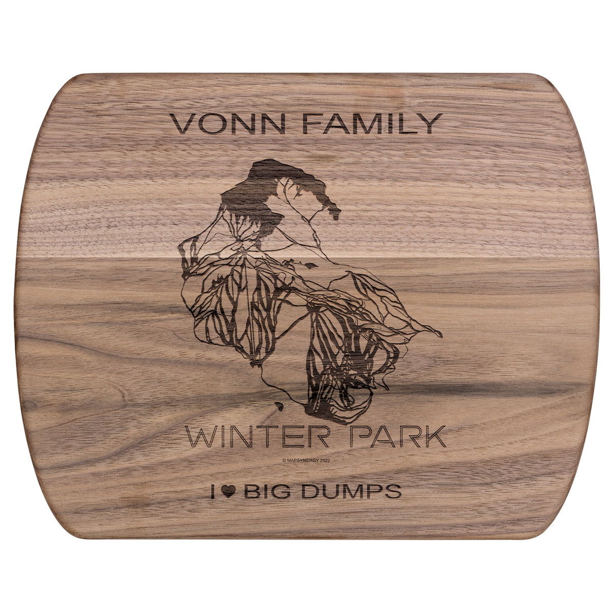PERSONALIZED Winter Park ,Colorado SKI TRAIL MAP CUTTING BOARD